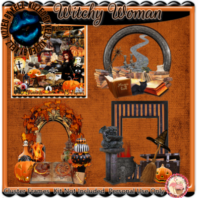 Witch Woman Cluster Frames